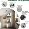 Mobile in vetro su supporto, collezione, 3 ripiani, 1 anta, Anteprima dell’immagine prodotto 4