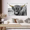 MuchoWow® Wandteppich Wandbehang Schottisches Hochlandrind Produktbild-Vorschau 2