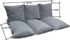 A gray floor cushion set with dimensions indicated by measurement lines and text. Náhled obrázku produktu