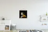 MuchoWow® Textilposter Frauen - Rosen - Gold - Marmor 40x40 Produktbild-Vorschau 2