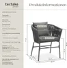 sada židlí tectake® Valeiras s proutěným vzorem Rope 60 x Náhled obrázku produktu 12