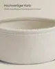 Close-up view of the top edge of a fabric basket. Produktbild-Vorschau
