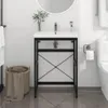 vidaXL Stelaż umywalki łazienkowej czarny 59x38x83 cm Podgląd zdjęcia produktu 2