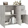 vidaXL Příborník betonový šedý 91x29,5x75cm odvozený Náhled obrázku produktu 4