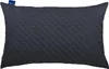 A dark gray quilted pillow on a white background. Produktbild-Vorschau