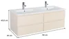 SORRENTO 120 cm Doppelwaschtisch mit Keramikarbeitsplatte Produktbild-Vorschau 3