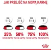 An instructional graphic showing how to transition a pet to a new food over several days. Produktbild-Vorschau