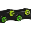 A close-up view of a black hula hoop with several green and yellow massage nodules. Náhľad obrázku produktu