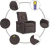 Hochwertig Massagesessel mit Aufstehhilfe Dunkelbraun Stoff Produktbild-Vorschau 10