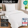 Komfortec Premium Bettwäsche 155x220 cm Bettbezug + 80x80 Produktbild-Vorschau 2