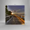 Bilder auf glas - Fußgängerbrücke Himmel Wasser - 40x40cm - Produktbild-Vorschau 3