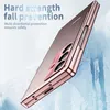 A rose gold phone case with a kickstand and pen holder is shown against a backdrop of ice formations. Anteprima dell’immagine prodotto