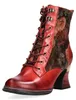 Laura Vita Damen Leder-Schnürstiefelette mit Bobine-Absatz Produktbild-Vorschau 1