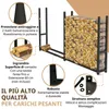 Portalegna zincato metallo da interno 223 x 25 x 115 cm Anteprima dell’immagine prodotto 6