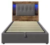 Polsterbett，USB-C-Ladebett mit LED-Beleuchtung, Stauraum Produktbild-Vorschau 14