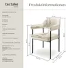 tectake® Armlehnstuhl Doé gepolstert 58 x 62 x 85 cm Produktbild-Vorschau 5