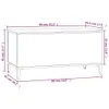 vidaXL Couchtisch Weiß 90x44,5x45 cm Holzwerkstoff Produktbild-Vorschau 11