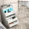 Stolik nocny COSTWAY stolik nocny z diodami LED, stacją Podgląd zdjęcia produktu 5
