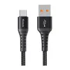 A black USB-A to USB-C cable is shown against a white background. Náhled obrázku produktu