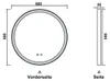 AICA Rund LED Badspiegel 60cm Touch/Wandschalter Produktbild-Vorschau 7