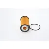A Bosch oil filter and a rubber O-ring are shown against a white background. Produktbild-Vorschau