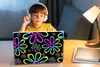 MuchoWow® Laptop Aufkleber Sticker Cover Blumen - Neon - Produktbild-Vorschau 3