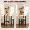 HOMCOM Bartisch Set Bartisch mit Barhocker-Set Esstisch mit Produktbild-Vorschau 5