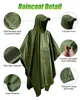 3in1 Multifunktional Regenponcho Klappbar Wasserdicht Produktbild-Vorschau 6