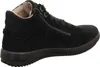 A side view of a black suede boot with a zipper. Anteprima dell’immagine prodotto