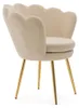 Beiger SHELL GOLD-Sessel mit goldfarbener Polsterung und Produktbild-Vorschau 6
