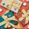 Glitzer Herz Sticker Rolle, 500 Stück Bunte Sticker Herzen Produktbild-Vorschau 2