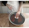 Pfanne Edelstahl Wabenstruktur Ø24cm Induktion Pfanne Anti Produktbild-Vorschau 4