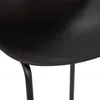 A close-up view of the seat and legs of a black bar stool. Produktbild-Vorschau