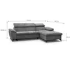 MODERNE UNIVERSAL ECKSOFA COLIN MIT SCHLAFFUNKTION (Dark Produktbild-Vorschau 7