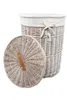 A wicker laundry basket with its lid open, shown against a white background. Náhľad obrázku produktu
