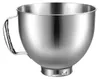 A stainless steel mixing bowl with a handle. Produktbild-Vorschau