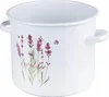 A white enamel pot with a lavender design and the word "Lavender" written on it. Náhľad obrázku produktu