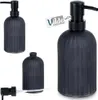 Elegante pompa per sapone in vetro nero per cucina e bagno Anteprima dell’immagine prodotto 2