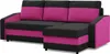 A sectional sofa in black and pink, shown from the front-left. Produktbild-Vorschau