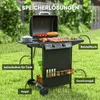Plynový gril Outsunny 7 KW s grilovacím vozíkem včetně 3 Náhled obrázku produktu 6