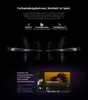 Marketing image showcasing audio features and display of a tablet. Produktbild-Vorschau