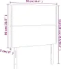 The Living Store LED Kopfteil Schwarz 90x5x118/128 cm Stoff Produktbild-Vorschau 6
