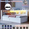 Holzbett mit gepolstertem Kopfteil, LED-Streifen, Produktbild-Vorschau 7
