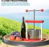 Wiltec Obstpresse 3L Weinpresse aus Stahl Edelstahlkorb Produktbild-Vorschau 2