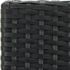 vidaXL Záhradná barová stolička s vankúšom 2 ks Black Poly Náhľad obrázku produktu 5