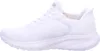 A side view of a white athletic shoe against a white background. Voir les images du produit
