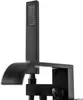 A close-up shot of a black shower faucet and handheld showerhead. Náhled obrázku produktu