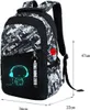 Oxford-gewebe Schulrucksack(Weiss+Musikerbrusttasche)für Produktbild-Vorschau 4