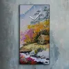 Dekor Leinwand Uhr Wandbilder 30x60 Malerei Abstrakte Berge Produktbild-Vorschau 2