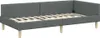 vidaXL Eckbettgestell Dunkelgrau 90 x 200 cm Stoff Produktbild-Vorschau 4